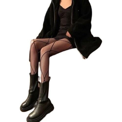 2021 New Luxuary Sexy Women Black Printed Diamond Tights Transparent Pantyhose Party Club Anti-hook Silk Stockings Hollow Out