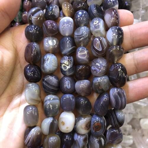 Wholesale 2strings Natural Botswana Agat e Gem Stone Polished Nugget Beads,Genuine Gem Jewelry Making Beads,15.5"/str