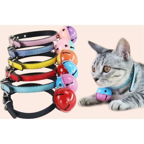 Cat Collar With Big Bell Cute Fashion Pet Adjustable Kitten Necklace Puppy Personalized Safety Breakaway Collars Leash Harness