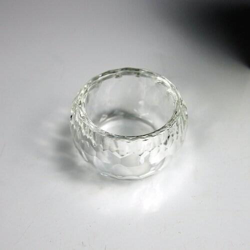 Clear Glass Holy Water Cup 6cm Crystal Bowl With Flat Bottom Essential Oil Container Religious Supplies Home Decor