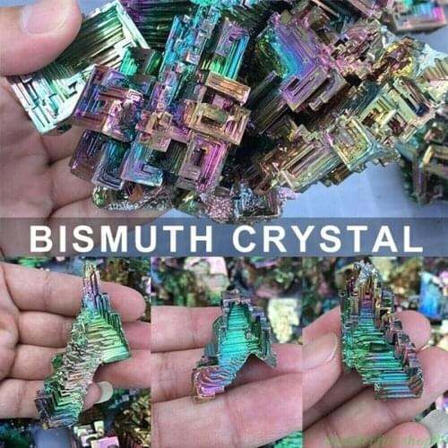 Rainbow Titanium Bismuth Specimen Mineral Gemstone Crystal Quartz Decor Gifts