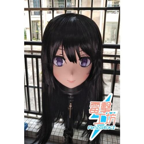 RAIGEKI MAKS 09) Resin 3/4 Head Female/Girl Kigurumi Anime Cosplay Masks Crossdress Japan Role Lolita Crossdresser DOLL BJD Cos