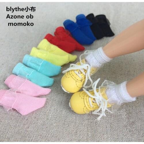 Sale Charming Doll Multicolored Lace Socks Fit for Blyth,Azone,Momoko,OB Lace Socks Doll Clothes Accessories