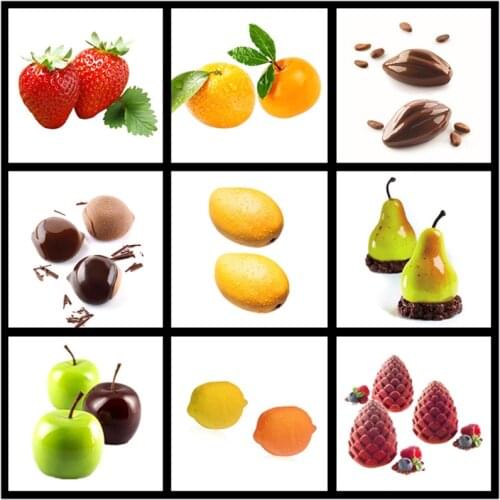 SHENHONG Cold Summer Fruit Cake Mold For Baking French Dessert Art Mousse Silicone 3D Baking Mould Pastry For Home party Wedding