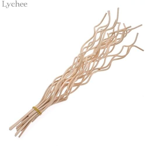 Lychee Life 20pcs Wavy Rattan Reed Fragrance Diffuser Replacement Refill Sticks Air Freshener Room Perfume Rattan Diffuser