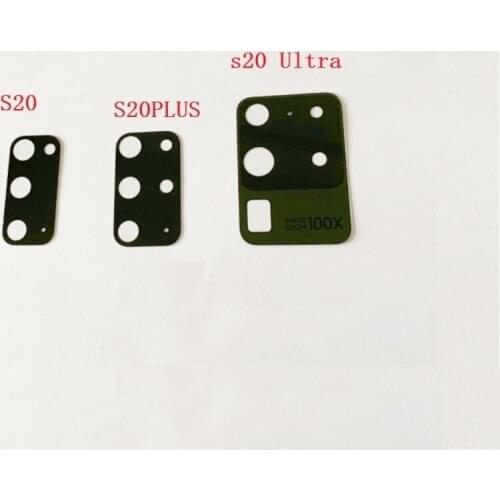 100PCS For Samsung Galaxy S20 FE Plus Ultra Back Rear Camera Glass Lens With Adhesive Replacement Parts