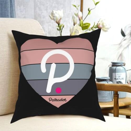 Polkadot Cryptocurrency Pillowcase Soft Polyester Cushion Cover Decoration Bitcoin Crypto Ripple Pillow Case Cover Home 40*40cm