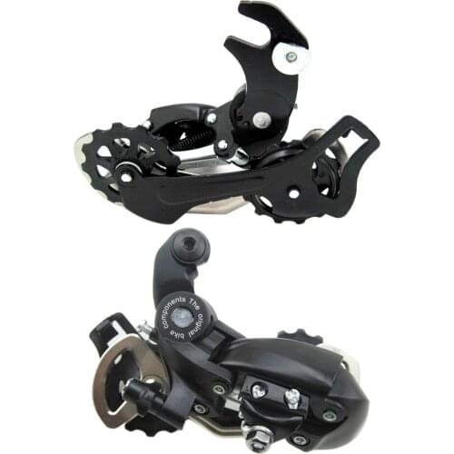 Bike Rear Derailleur Steel 7/8 Speed Refit Derailleur, Alloy Steel and Plastic Material, Effectively Reduce Friction with Chain
