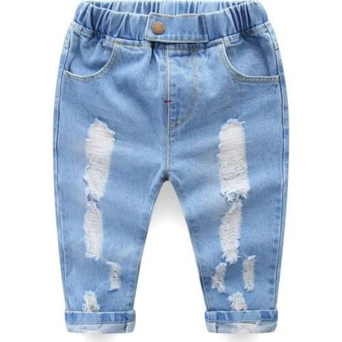 Spring Girls Jeans Baby Kids Jeans for Children Boys Girls Leggings Denim Pants Toddler Pants Girls Kids Pants for Boy Girl 1-5Y
