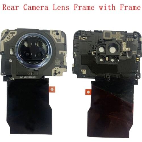 Rear Back Camera Lens Glass with Frame Holder For Xiaomi Redmi Note 9 Pro 5G Mi 10T Lite 5G Replacement Repair Spare Parts