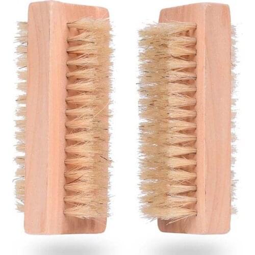 1Pc Nail Art Cleaning Nail Brush 2 Sides for Manicure Pedicure Wood Scrub Cleaning Brush Hand Scrubbing Brush Manicure Tool