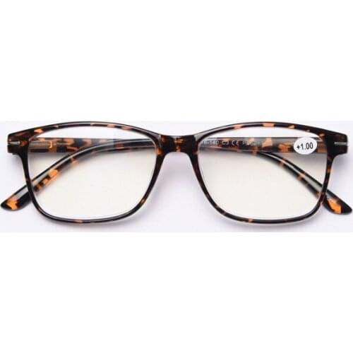 2020 Classic Transparent Reading Glasses Ultralight Women&Men Clear Lens Spring Hinge Presbyopic Eyeglasses Rectangle+1.0+1.5+2