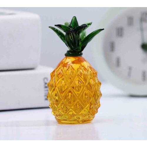 3D Simulation Crystal Pineapple Ornament Home Wedding Decor Bday Gifts Shiny Crystal Fruit Crafts Desk Tabletop Decoration