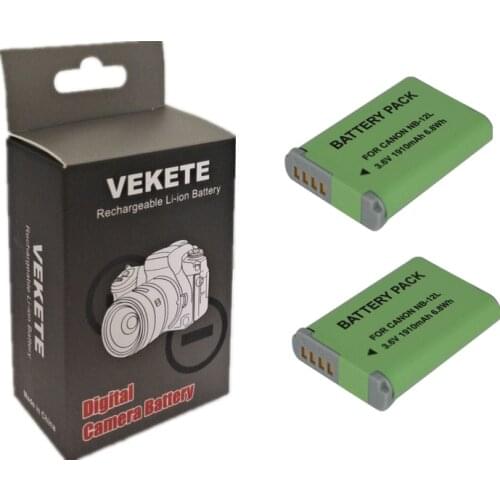 2pcs/lot NB-12L NB 12L NB12L Battery for Canon PowerShot G1 X Mark II G1X Mark 2, FOR PowerShot N100, N100 2200mAh Battery