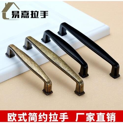 Domestic Outfit Restoring Ancient Ways Dark Cupboard Door Handle Wardrobe Drawer Black Zinc Alloy Handle