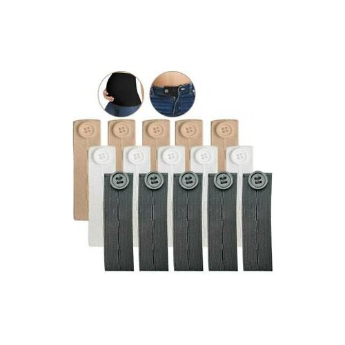 5Pcs/Set Waist Band Extender Button Trouser Maternity Expander Jeans Elastic Pant