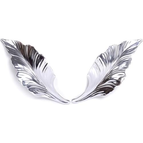 HJY Gold/Silver Leaf Furniture Handle Kitchen Cabinets Dresser Wardrobe Door Handle Cupboard Pulls Hardware Accessories Z211