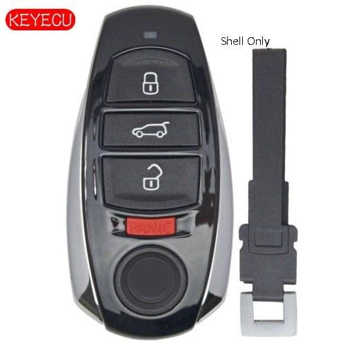 Keyecu Smart Remote Key Shell Case Fob 4 Button Replacement for Volkswagen Touareg 2011-2016