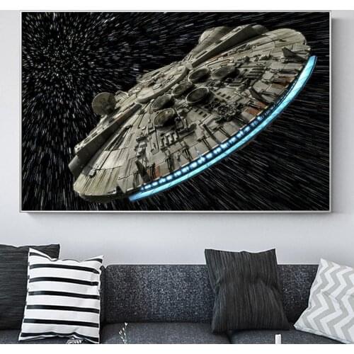 Classic Science Fiction Film Destroyer Falcon Spaceship Canvas Wall Art Movie Poster And Prints Painting Picture For Living Room