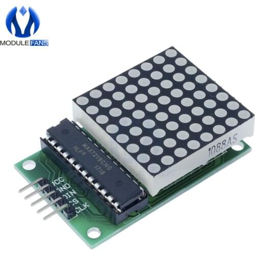 8x8 8*8 MAX7219 Dot Led Matrix Module MCU LED Display Control Module For Arduino 5V Interface Module Output Input Common Cathode
