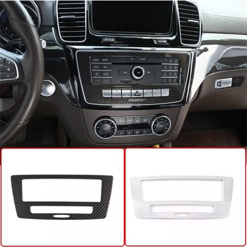Carbon Fiber Car Center Console Voice Mode Panel Trim For Mercedes Benz GLE GLS Class W166 2013-2019 Car Styling