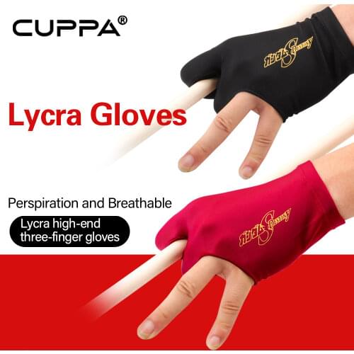 CUPPA Pool Cue Billar Gloves 3 Options Three-finger Non-slip Breathable Comfortable Elasticity Professional Billiard Accessories