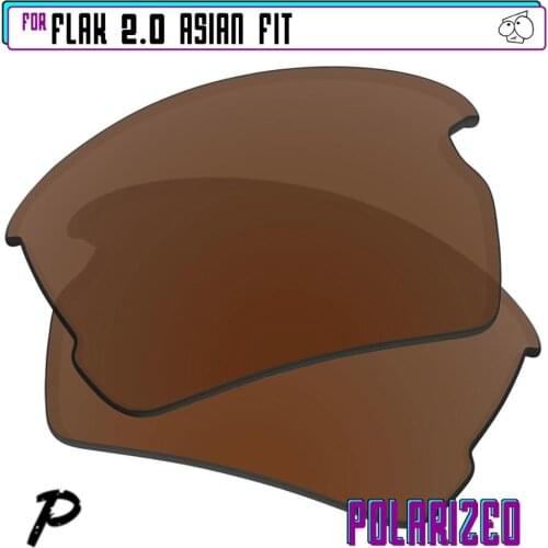 EZReplace Polarized Replacement Lenses for - Oakley Flak 2.0 Asian Fit (AF) Sunglasses - Brown P