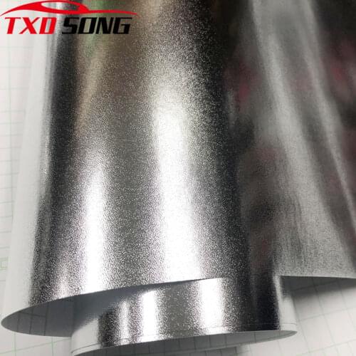Premium Silver Chrome sanding pearl Vinyl film Chrome mirror vinyl sticker Chrome sanding wrap film for car body decoration