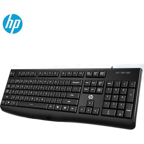 HP K200 Wired USB Keyboard Gaming Office Original Hewlett-Packard 104 Keys Black Keyboard For Laptop Computer Gamer
