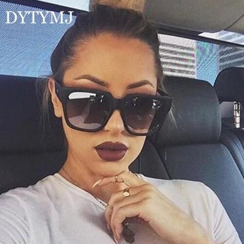 DYTYMJ Vintage Oversized Sunglasses Women Luxury Retro Sunglasses Gradient Square Sun Glasses for Women Gafas De Sol Mujer 2020