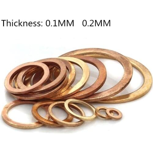 Thickness 3MM M32~M300 Thicken Solid Copper Washer Flat Sealing Ring Gasket Sump Plug Oil Seal Fittings Washers