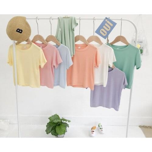 Short-sleeved top Boy and girl summer short-sleeved baby base T-shirt summer clothes