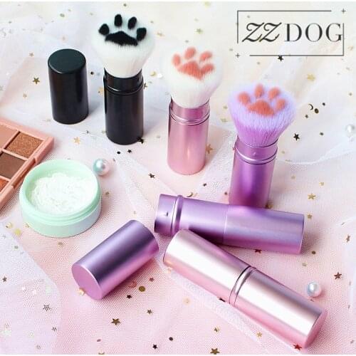 ZZDOG 1Pcs High-Quality Fluffy Face Powder Foundation Blush Brush Soft Cat-paw Head Cute Cosmetic Beauty Tools For Make Up