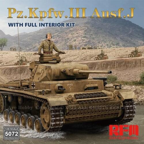 W/Fully Interior [Ryefield Model] RFM RM-5072/2005 1/35 Pz.Kpfw.III Ausf.J DAK