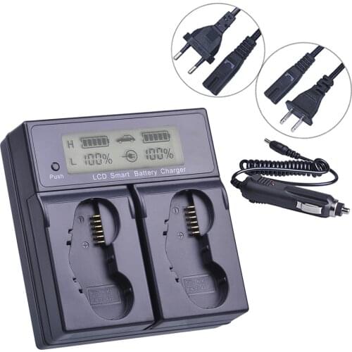PowerTrust EN-EL4 LCD Fast Smart Dual Battery Charger for Nikon EN-EL4A EN-EL4a ENEL4 Battery D3S D2H D2Hs D3 D2Xs D2X D300 F6