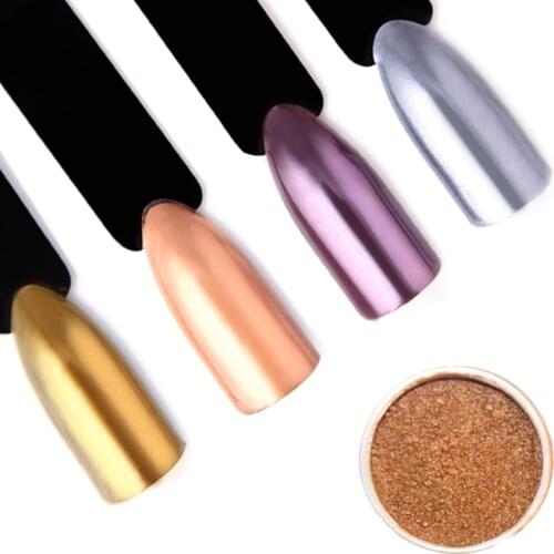 0.5g Mirror Nail Glitter Shimmer Nail Art Chrome Pigment Powder Dust Glitters Nail Art Dipping Manicure UV Gel Polish