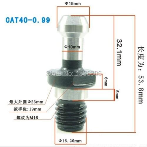 1pcs CAT40-0.99 inch M16Thread pull stud retention knob for CNC milling toolholder