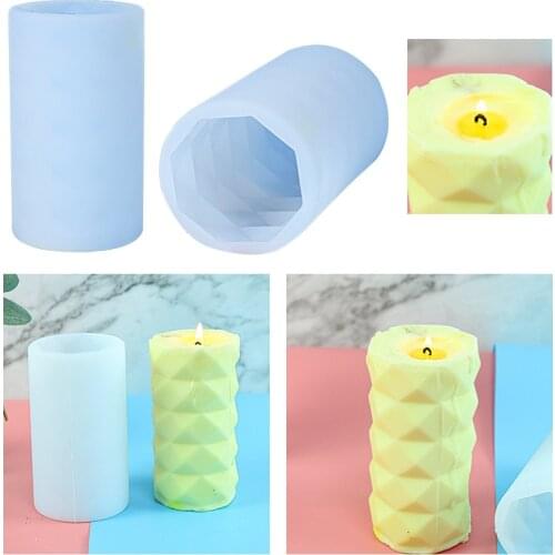 1pcs Casting Mold Tool Silicone Round Cylinder Candle Epoxy Resin Mold For Kitchen Accessories Diy Craft Handmade Casting Tool