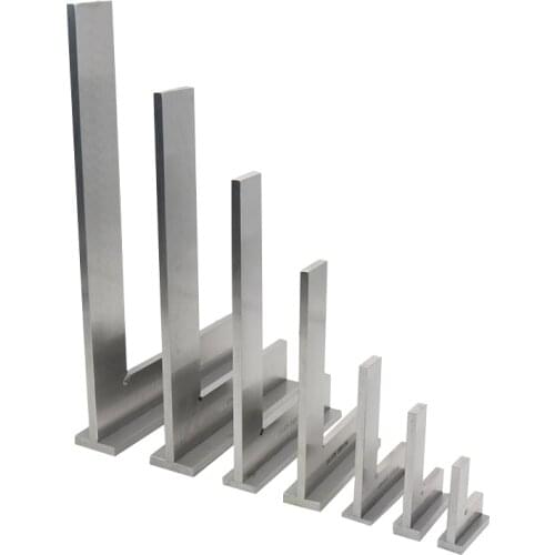 1 Pcs Machinist Square 90 Degree Right Angle Square Engineer Set with Seat Ground Steel Hardened Precision Angle Ruler