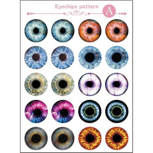 2pcs High Quality Half Round Acrylic BJD Doll Eyes Eyeball Toy Accessories DIY Glass Eye Sticker for Doll Dropshipping