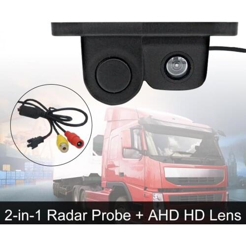 1080P AHD 2 In1 Waterproof Night Vision Visual Car Reverse Parking Radar Camera with Buzzing Alarm /Ultrasonic Sensors