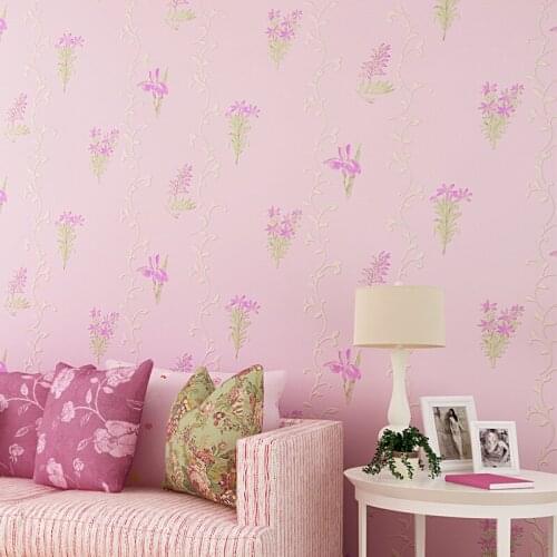 Beibehang Warm pastoral flower 3d flooring mural wallpaper roll wall paper roll Wall covering for bedroom living room Background
