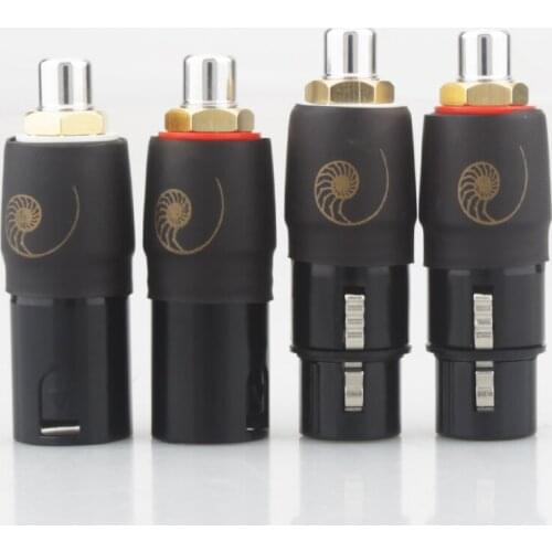 4pcs XLR to RCA Female Socket Adapter plated Red RCA plug for HIFI Audio connector XLR to RCA Female Male Plug ,Adapter