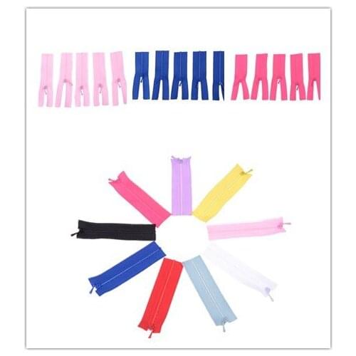 5 Pcs Mini Zipper Doll Clothing Zipper DIY Handmade Sewing Scrapbooking Garment Applique Accessory