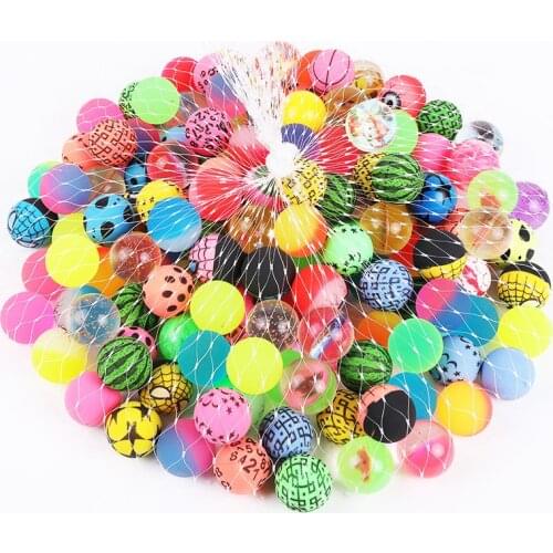 5pcs Multicolor Funny toy balls mixed Bouncy Ball Solid floating bouncing child elastic rubber ball of pinball bouncy toys 30mm
