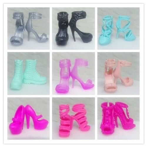 1/6 Doll Accessories Fashion Sneaker Flat Shoes Genuine Sandals Shoeshigh-heeled shoes for Barbie Doll Shoes