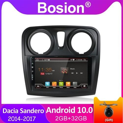 Bosion Car Radio For Dacia Logan 2 Sandero 2014-2017 Autoradio Car PC Head Unit Android 10 Free Canbus Camera GPS Naviagtion