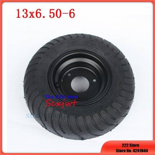 Tubeless Tire wheels 13x6.50-6 for ATV QUAD Golf Buggy Mower Go-kart Lawnmowers 13 inch Vacuum tyre and 6'' alloy wheel hub kits