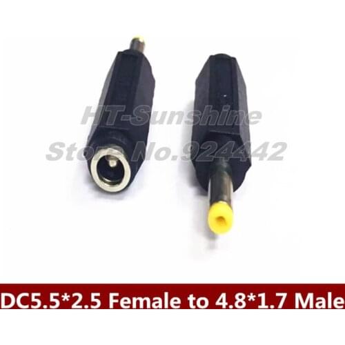 Free shipping 200PCS/LOT DC5.5mm * 2.5mm Female Jack to 4.8*1.7mm Male Plug DC Power Adapter For LED lamp power adapter
