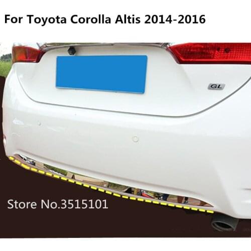 Car body cover protection Bumper stainless steel trim rear back tail bottom hoods 1pcs For toyota Corolla Altis 2014 2015 2016